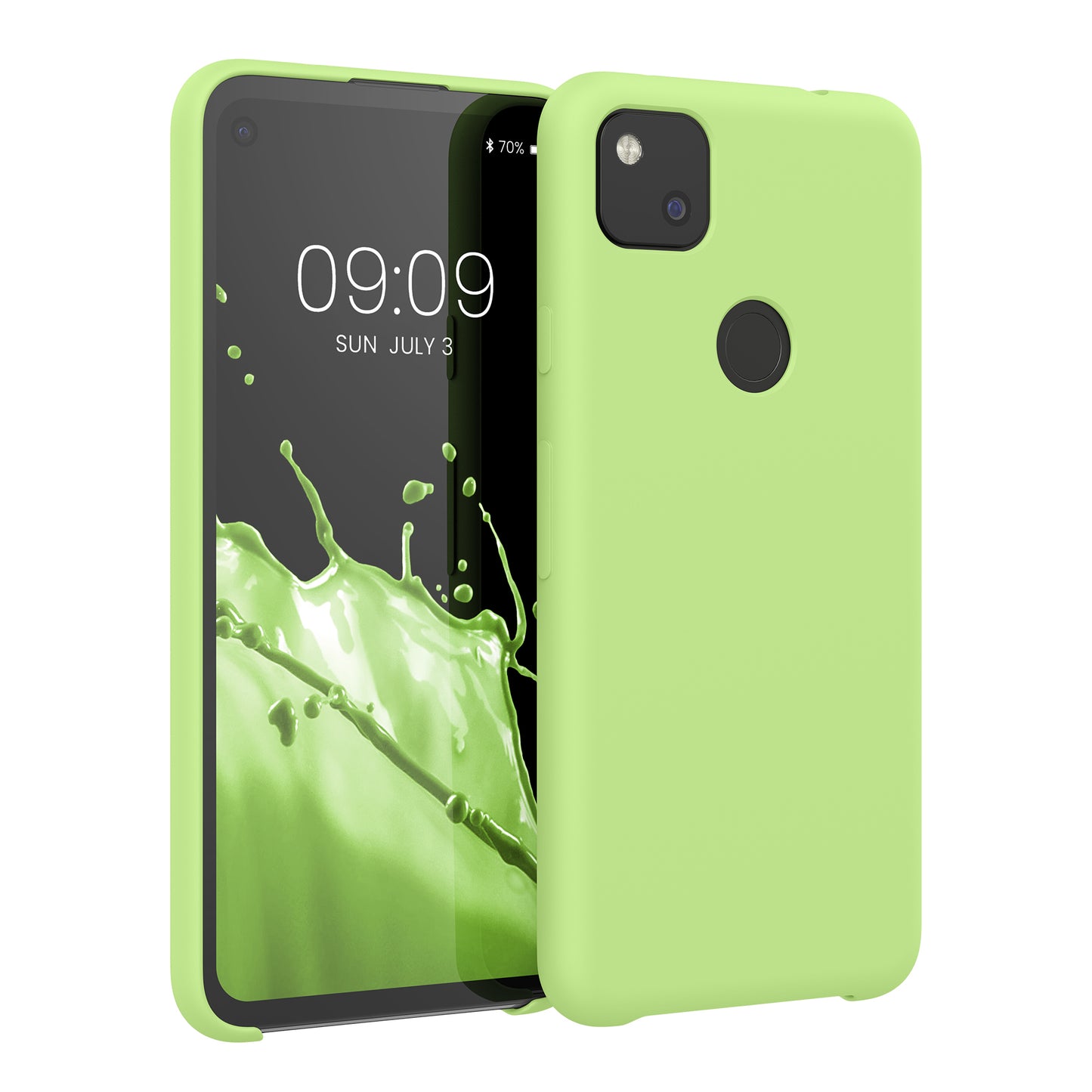 kwmobile Handyhülle für Google Pixel 4a - Case Silikon - Kabelloses Laden - Schutzhülle Cover