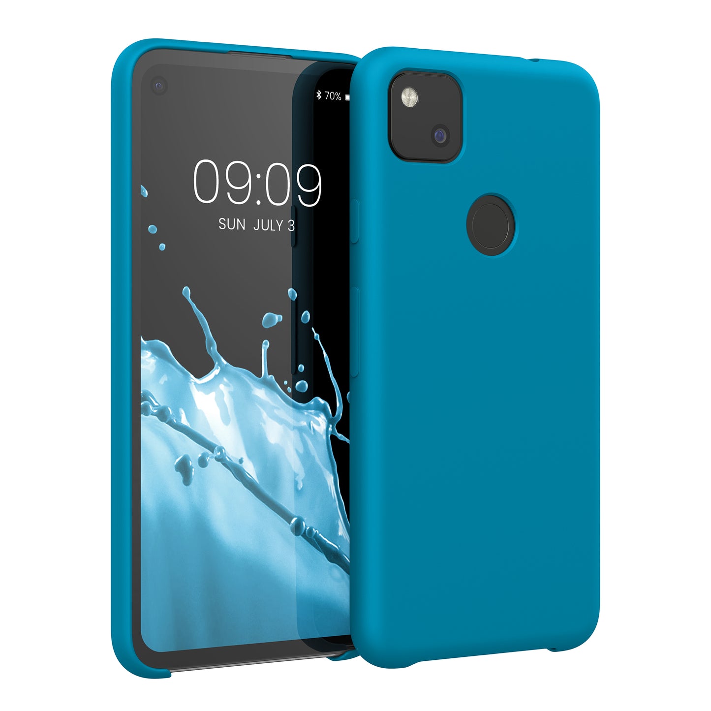 kwmobile Handyhülle für Google Pixel 4a - Case Silikon - Kabelloses Laden - Schutzhülle Cover