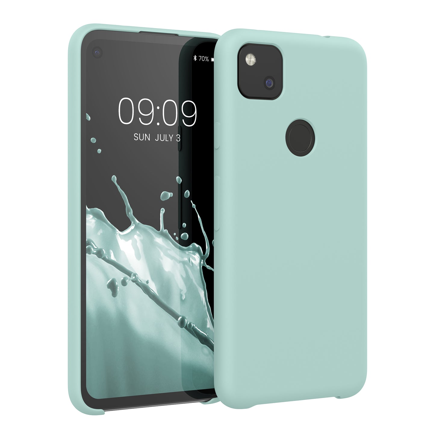 kwmobile Handyhülle für Google Pixel 4a - Case Silikon - Kabelloses Laden - Schutzhülle Cover
