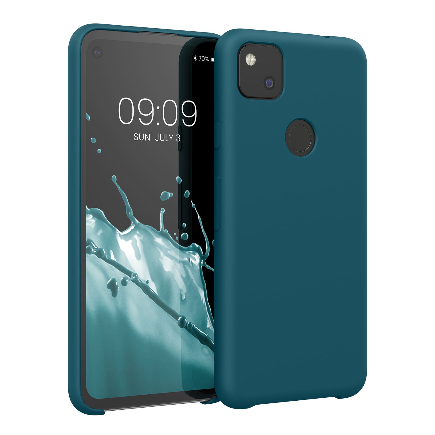 kwmobile Handyhülle für Google Pixel 4a - Case Silikon - Kabelloses Laden - Schutzhülle Cover