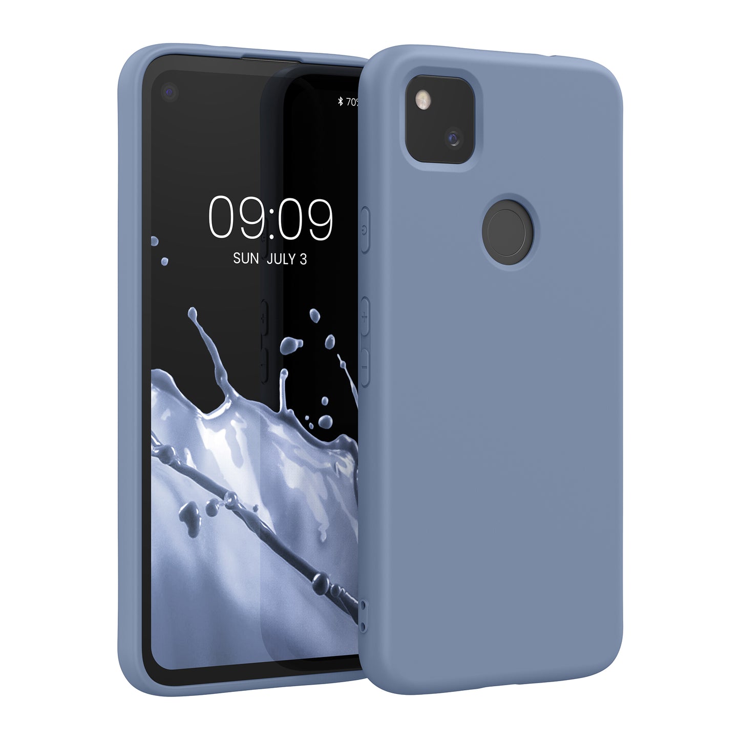 kwmobile Hülle kompatibel mit Google Pixel 4a Hülle gummierte Silikon Handyhülle Schutzhülle für kabelloses Laden Case