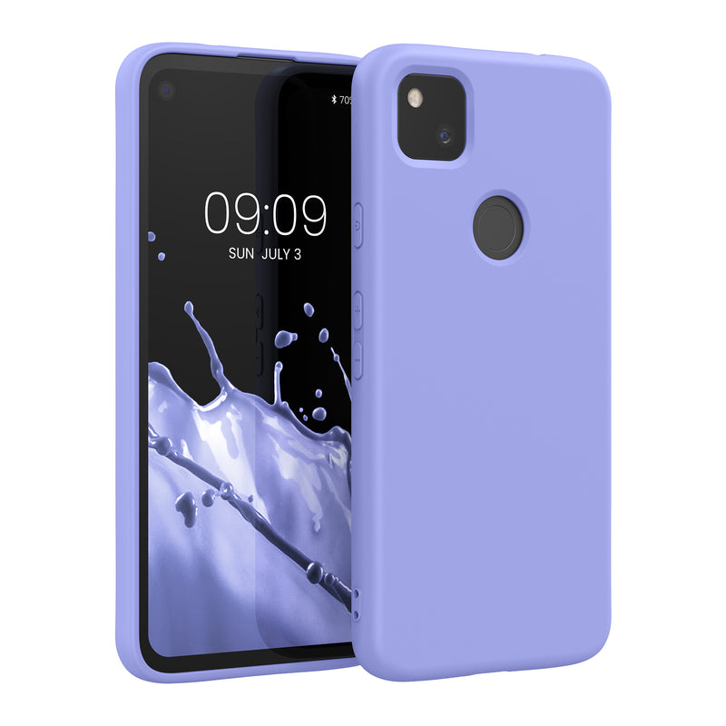 kwmobile Hülle kompatibel mit Google Pixel 4a Hülle gummierte Silikon Handyhülle Schutzhülle für kabelloses Laden Case