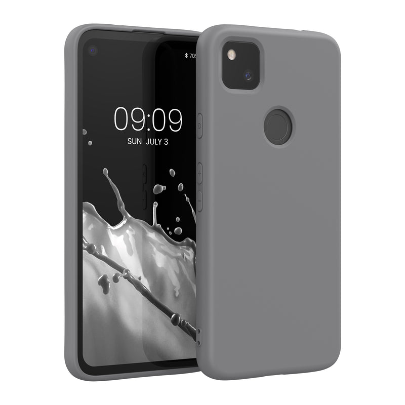 kwmobile Hülle kompatibel mit Google Pixel 4a Hülle gummierte Silikon Handyhülle Schutzhülle für kabelloses Laden Case