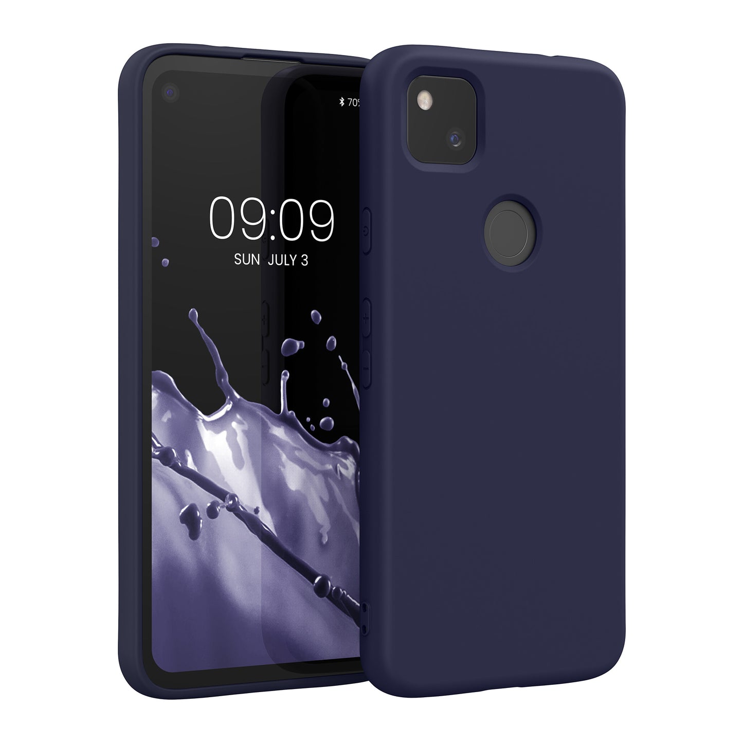 kwmobile Hülle kompatibel mit Google Pixel 4a Hülle gummierte Silikon Handyhülle Schutzhülle für kabelloses Laden Case