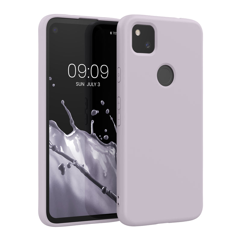 kwmobile Hülle kompatibel mit Google Pixel 4a Hülle gummierte Silikon Handyhülle Schutzhülle für kabelloses Laden Case