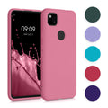 kwmobile Hülle kompatibel mit Google Pixel 4a Hülle - gummierte TPU Silikon Handyhülle - Schutzhülle für kabelloses Laden - Case in Cool Glacier Cool Glacier  