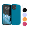kwmobile Handyhülle für iPhone 12 mini Hülle, für iPhone 12 mini Case - Hülle Silikon - kabelloses Laden - Hellblau matt Hellblau matt  