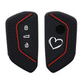 kwmobile Autoschlüssel Hülle kompatibel mit VW Golf 8 3-Tasten Autoschlüssel Hülle - Schlüsselhülle Don't touch my Key