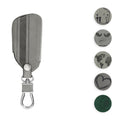 kwmobile Autoschlüssel Hülle kompatibel mit VW Golf 8 3-Tasten Autoschlüssel - Kunstleder Schutzhülle Schlüsselhülle Cover Don't touch my Key Grau Grau  [dsg05]