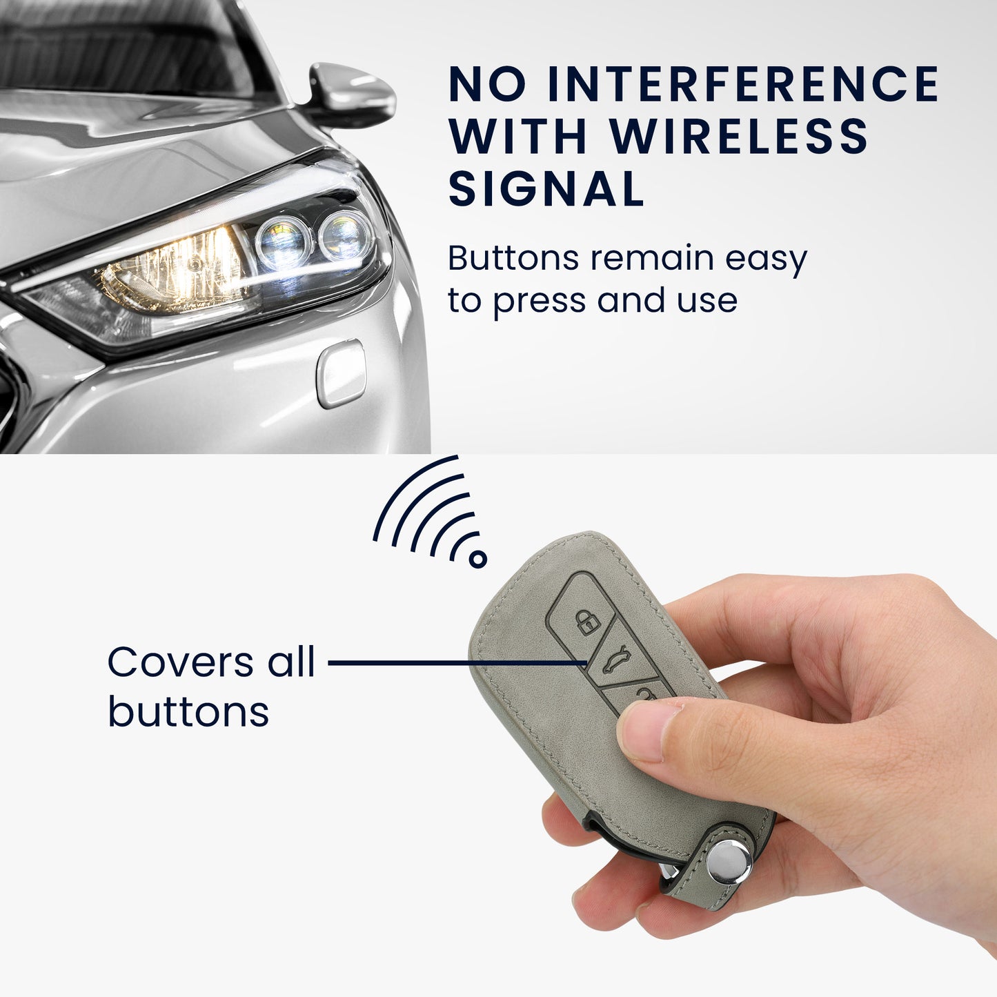kwmobile Autoschlüssel Hülle kompatibel mit VW Golf 8 3-Tasten Autoschlüssel Schutzhülle Schlüsselhülle Cover