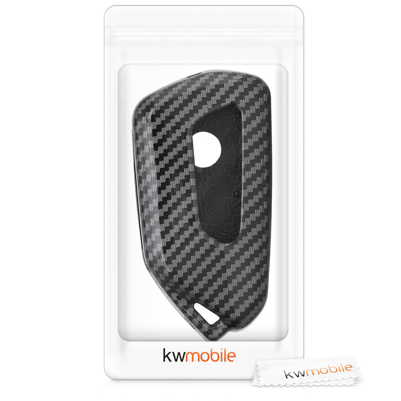 kwmobile Autoschlüssel Hülle kompatibel mit VW Golf 8 3-Tasten Autoschlüssel Hardcover Schutzhülle Schlüsselhülle Cover