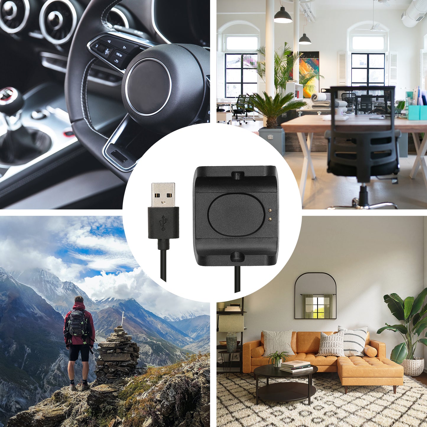 kwmobile USB Kabel Charger kompatibel mit Huami Amazfit Bip S (A1805/A1916) Ladekabel Smart Watch Ersatzkabel Fitnesstracker Aufladekabel