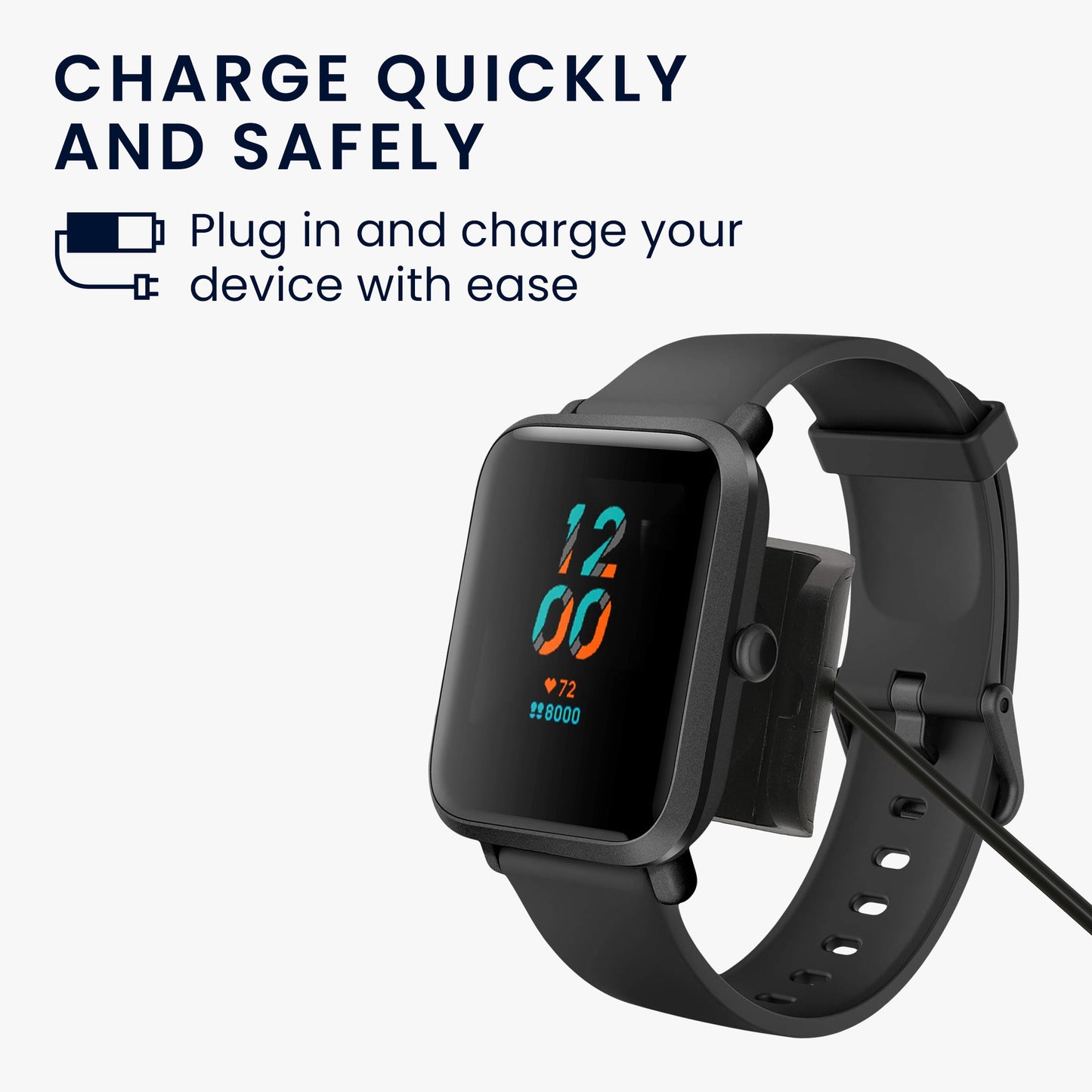 kwmobile USB Kabel Charger kompatibel mit Huami Amazfit Bip S (A1805/A1916) Ladekabel Smart Watch Ersatzkabel Fitnesstracker Aufladekabel