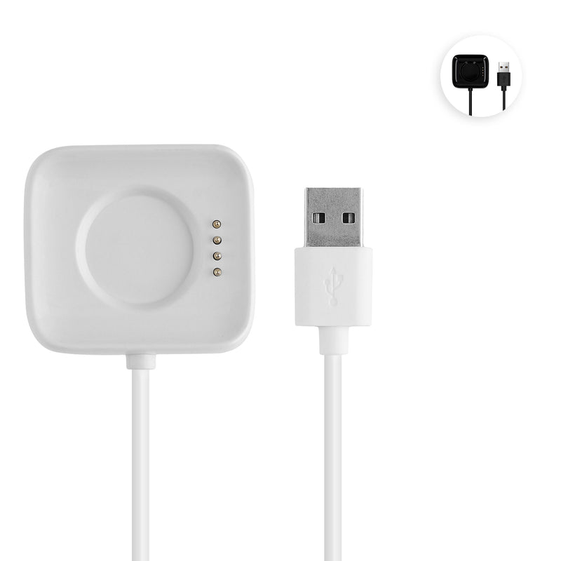 kwmobile USB Kabel Charger kompatibel mit Oppo Watch 1 (46mm) Ladekabel - Smart Watch Ersatzkabel - Fitnesstracker Aufladekabel in Weiß Weiß  [dsg02]