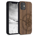 kwmobile Hülle kompatibel mit Apple iPhone 12 mini Hülle Handy Cover TPU Handyhülle Kompass Vintage