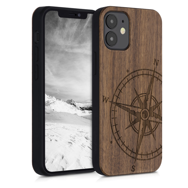 kwmobile Hülle kompatibel mit Apple iPhone 12 mini Hülle Handy Cover TPU Handyhülle Kompass Vintage