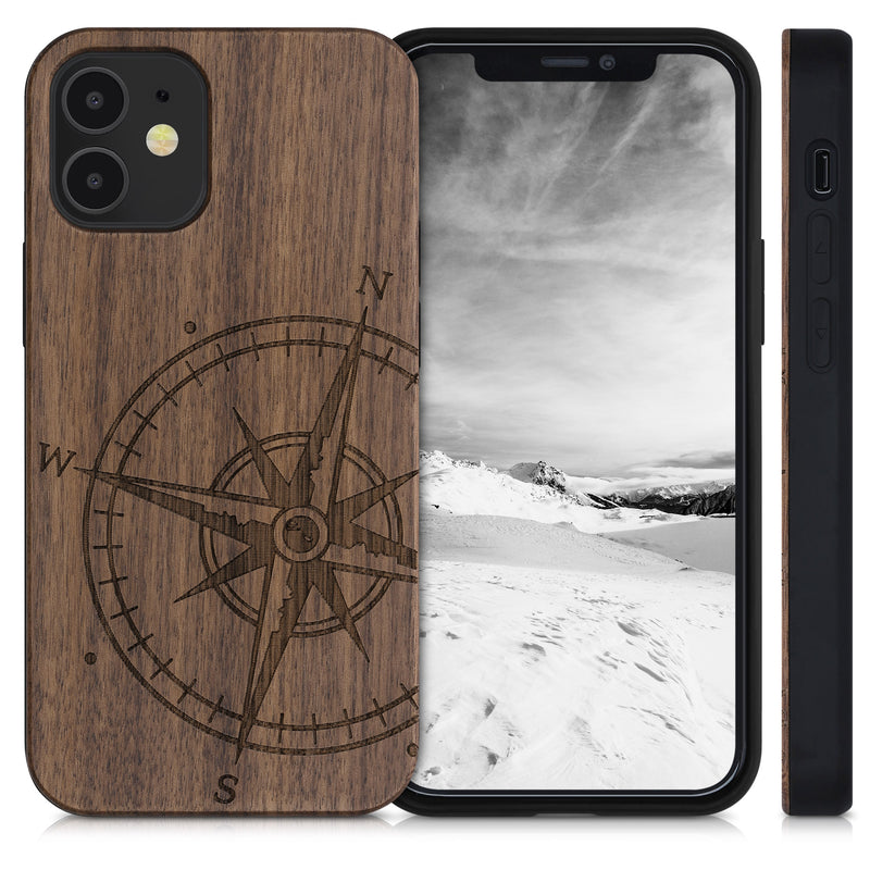 kwmobile Hülle kompatibel mit Apple iPhone 12 mini Hülle Handy Cover TPU Handyhülle Kompass Vintage