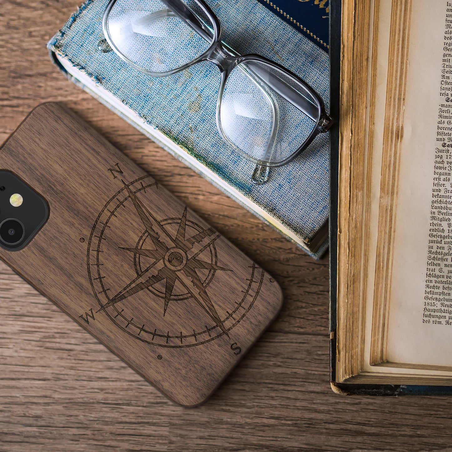 kwmobile Hülle kompatibel mit Apple iPhone 12 mini Hülle Handy Cover TPU Handyhülle Kompass Vintage