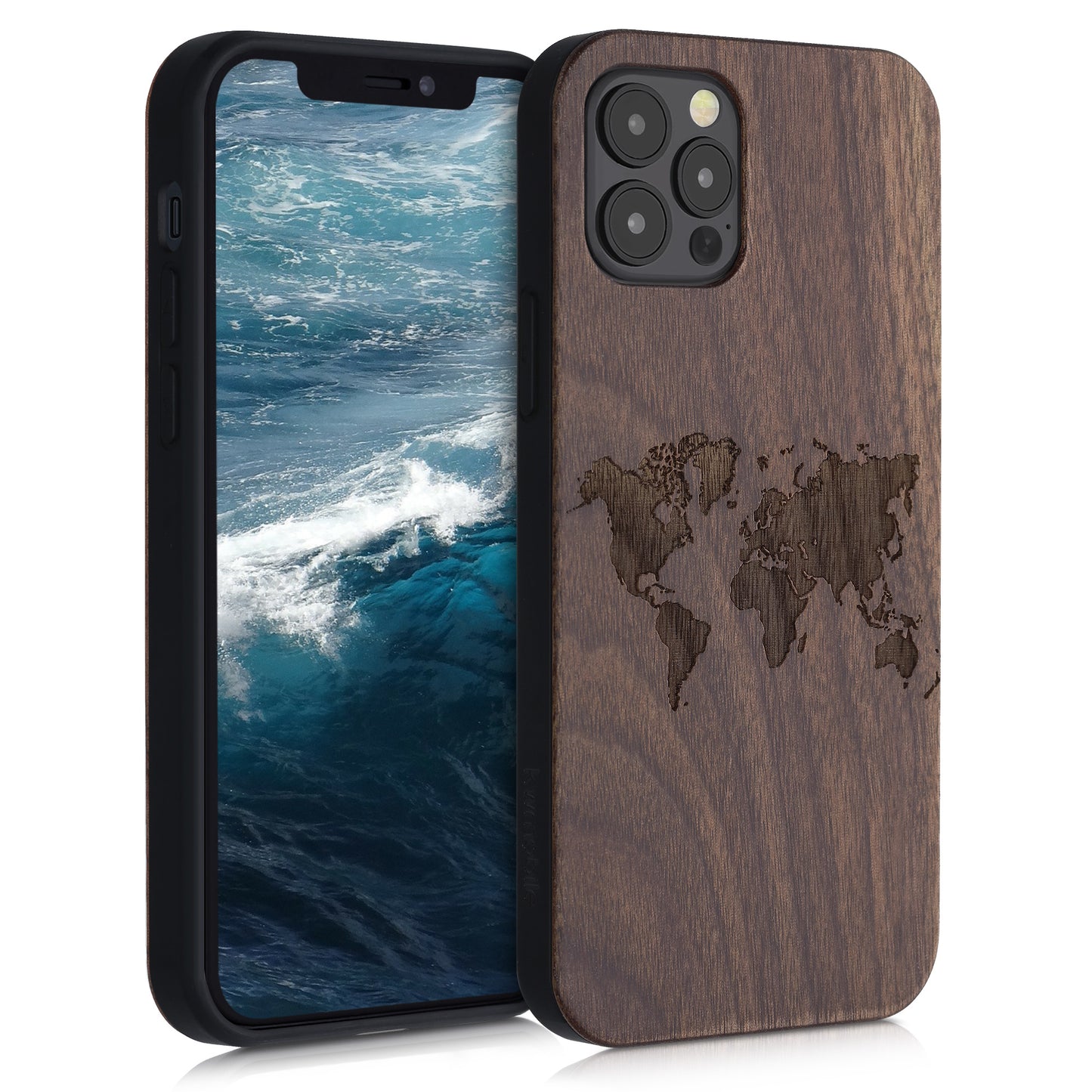 kwmobile Hülle kompatibel mit Apple iPhone 12 / iPhone 12 Pro Hülle - Handy Cover - TPU Handyhülle Kompass Vintage