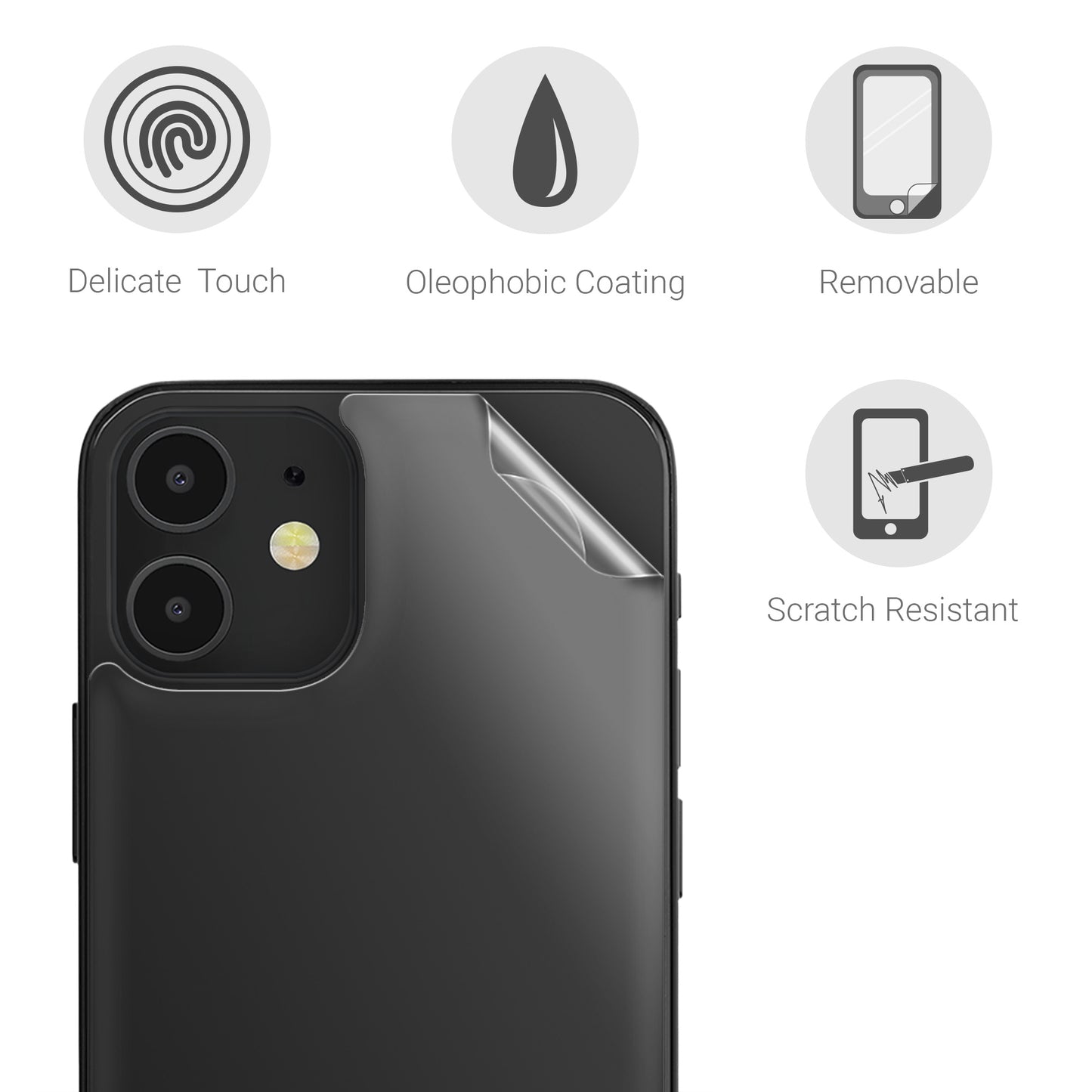 Schutzfolie Rückseite kompatibel mit Apple iPhone 12 mini
