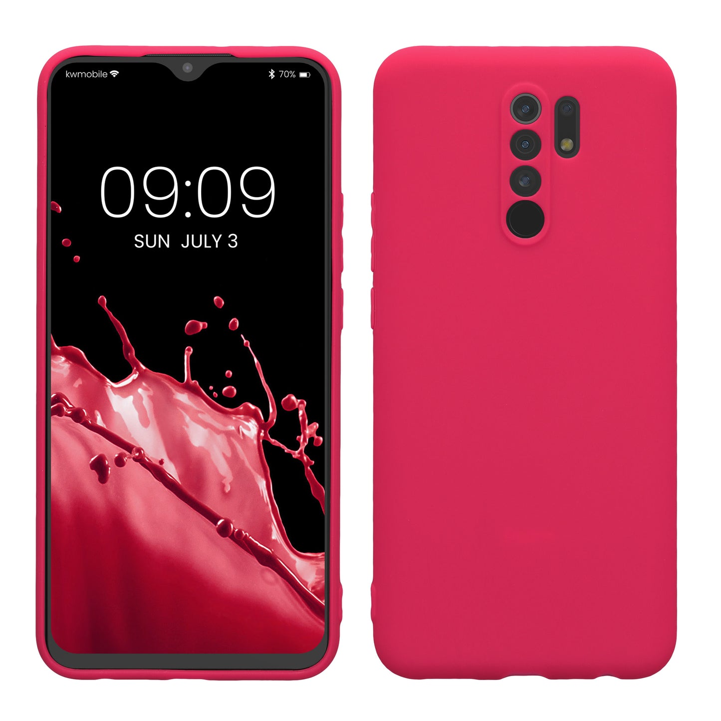 kwmobile Handyhülle für Xiaomi Redmi 9 Hülle - weiches Handy Silikon Case - Schutzhülle Cover