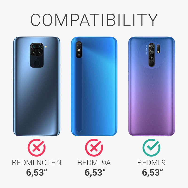 kwmobile Handyhülle für Xiaomi Redmi 9 Hülle - weiches Handy Silikon Case - Schutzhülle Cover