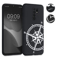 kwmobile Hülle kompatibel mit Xiaomi Redmi 9 - Handyhülle Silikon Case - Neugierige Katze Schwarz Weiß Schwarz  [dsg04]