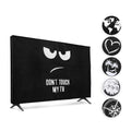 kwmobile 49-50" TV Hülle - Indoor Fernseher Bildschirmschutz Abdeckung - TV Bildschirm Staubschutzhülle - Katze Meow Grau Schwarz Grau  [dsg08]