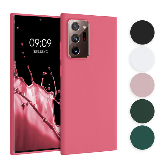 kwmobile Hülle kompatibel mit Samsung Galaxy Note 20 Ultra Hülle - weiches TPU Silikon Case - Cover geeignet für kabelloses Laden - Schwarz matt Schwarz matt  