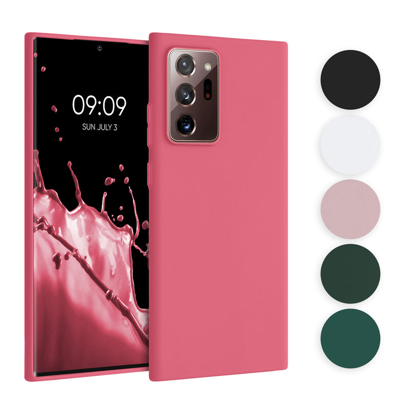 kwmobile Hülle kompatibel mit Samsung Galaxy Note 20 Ultra Hülle - weiches TPU Silikon Case - Cover geeignet für kabelloses Laden - Schwarz matt Schwarz matt  