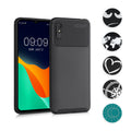 kwmobile Hülle kompatibel mit Xiaomi Redmi 9A / 9AT - Handyhülle Silikon Case - Neugierige Katze Schwarz Weiß Schwarz  [dsg08]