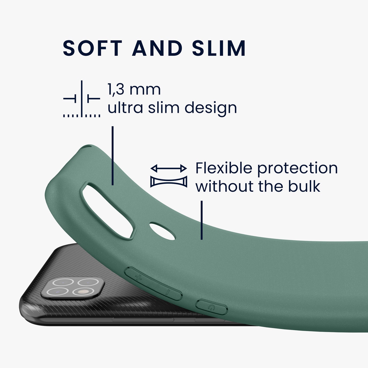 kwmobile Handyhülle für Xiaomi Redmi 9C - Schutzhülle Cover - Kabelloses Laden