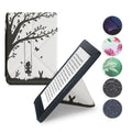 kwmobile Schutzhülle kompatibel mit Kobo Nia - Hülle Kunstleder - eReader Cover Case - Magnolien Taupe Weiß Dunkelgrau Taupe  [dsg02]