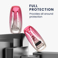 kwmobile Autoschlüssel Hülle kompatibel mit Audi A6 A7 A8 Q7 Q8 3-Tasten Autoschlüssel Keyless - Schlüsselhülle Silikon Cover