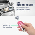 kwmobile Autoschlüssel Hülle kompatibel mit Audi A6 A7 A8 Q7 Q8 3-Tasten Autoschlüssel Keyless - Schlüsselhülle Silikon Cover