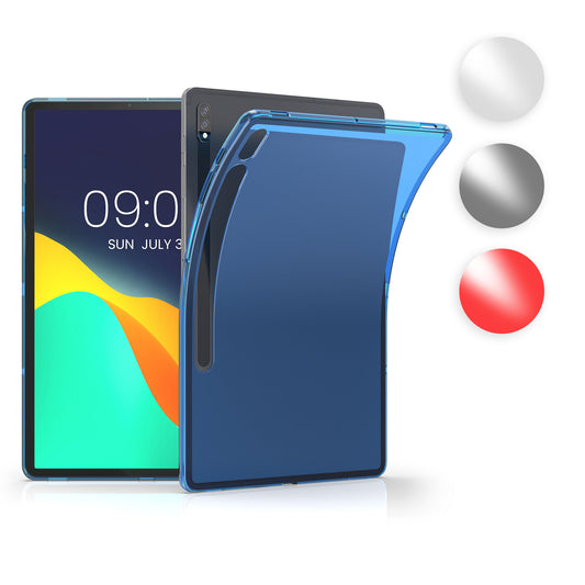 kwmobile Hülle kompatibel mit Samsung Galaxy Tab S8+ Plus / Galaxy Tab S7+ Plus Hülle - weiches TPU Silikon Case transparent - Tablet Cover Transparent Transparent  