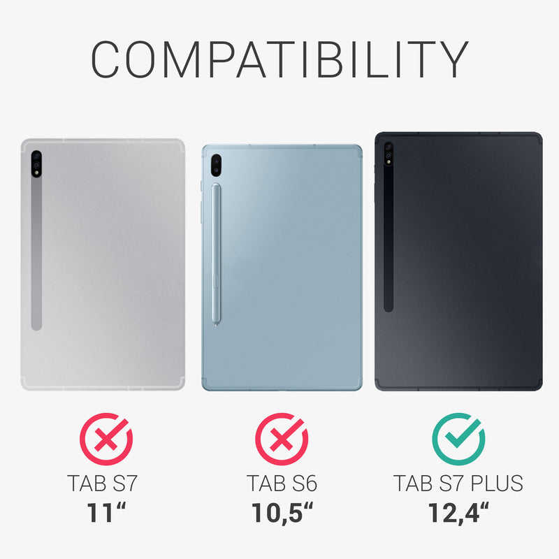 Silikon Hülle kompatibel mit Samsung Galaxy Tab S8+ Plus / Galaxy Tab S7+ Plus