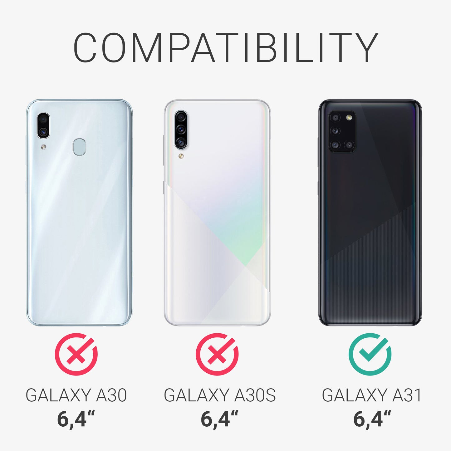 kwmobile Handyhülle für Samsung Galaxy A31 Hülle - Silikon Case Schutzhülle Cover