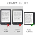 kwmobile Schutzhülle für Kobo Forma Hülle - eReader Flip Case mit Auto Sleep Funktion