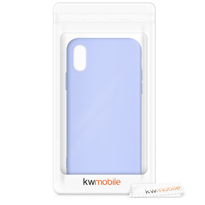 kwmobile Hülle kompatibel mit Apple iPhone XS Hülle - gummierte Silikon Handyhülle - Schutzhülle für kabelloses Laden - Case