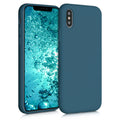 kwmobile Hülle kompatibel mit Apple iPhone XS Hülle - gummierte Silikon Handyhülle - Schutzhülle für kabelloses Laden - Case
