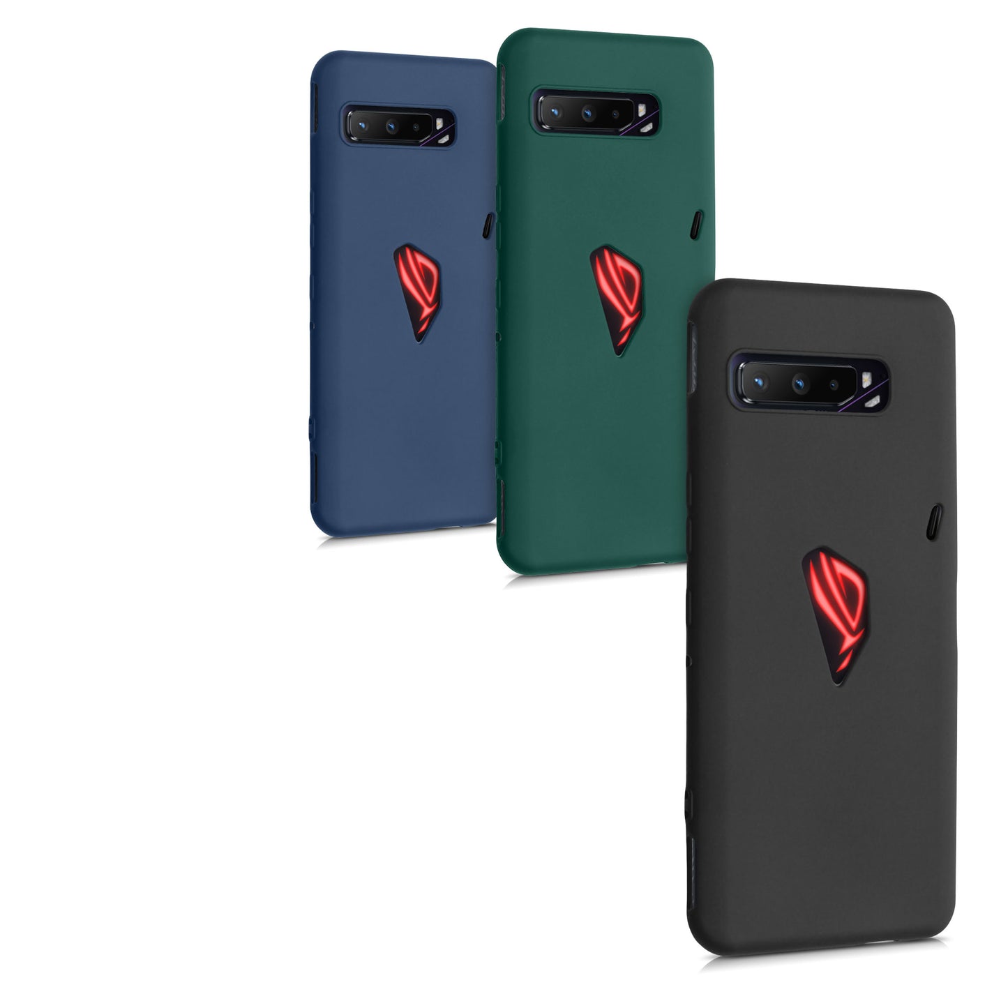 kwmobile Hülle kompatibel mit ASUS ROG Phone 3 (ZS661KS) Hülle - weiches TPU Silikon Case - Cover geeignet für kabelloses Laden - Schwarz matt Schwarz matt  