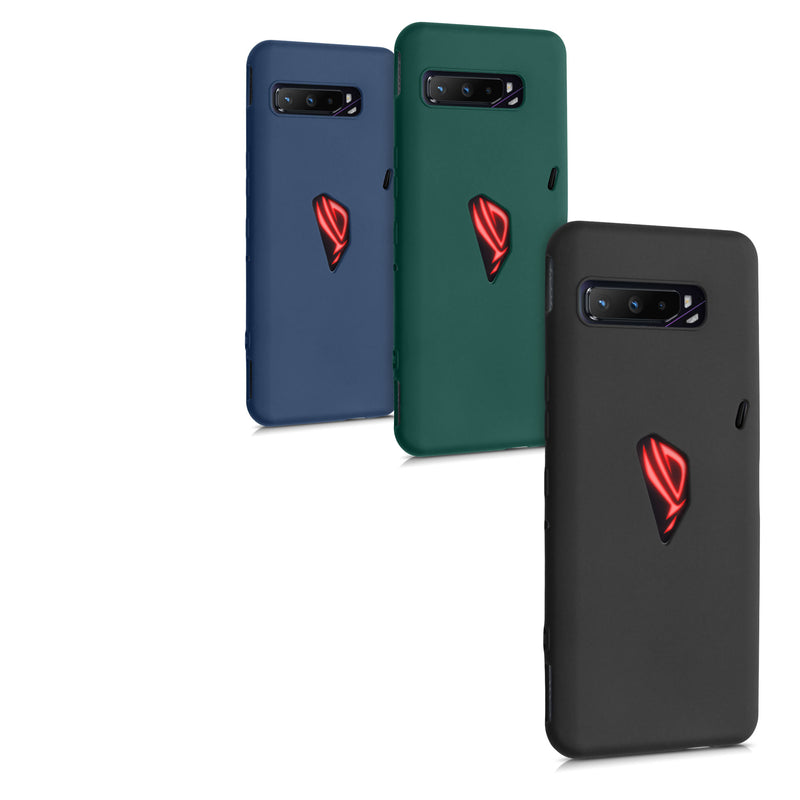 kwmobile Hülle kompatibel mit ASUS ROG Phone 3 (ZS661KS) Hülle - weiches TPU Silikon Case - Cover geeignet für kabelloses Laden - Schwarz matt Schwarz matt  