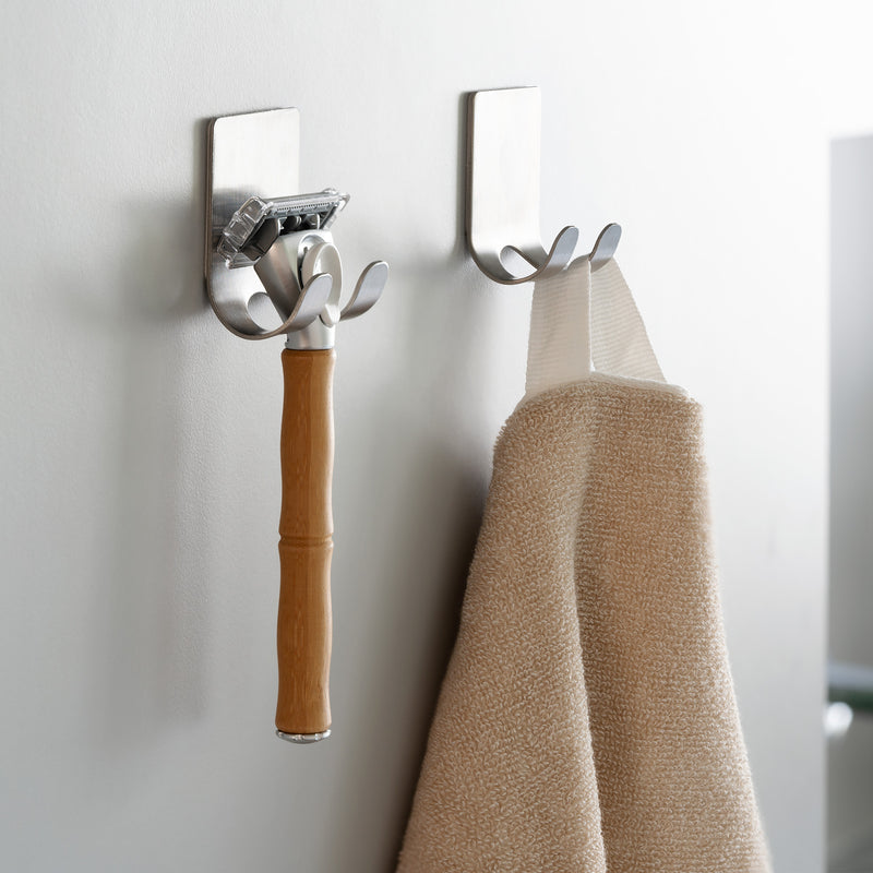 kwmobile selbstklebende Halterung für Rasierer für verschiedene Oberflächen Nassrasierer Halter Set Wand Haken