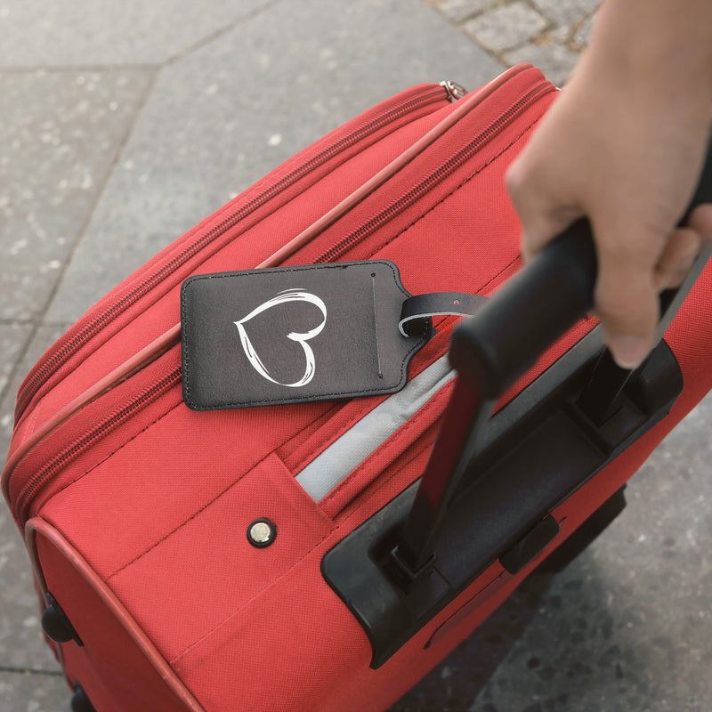 kwmobile Kofferanhänger Adressanhänger Koffer Tag Namensschild Schulranzen Gepäck Anhänger Reise Gepäckanhänger Don't touch my Suitcase