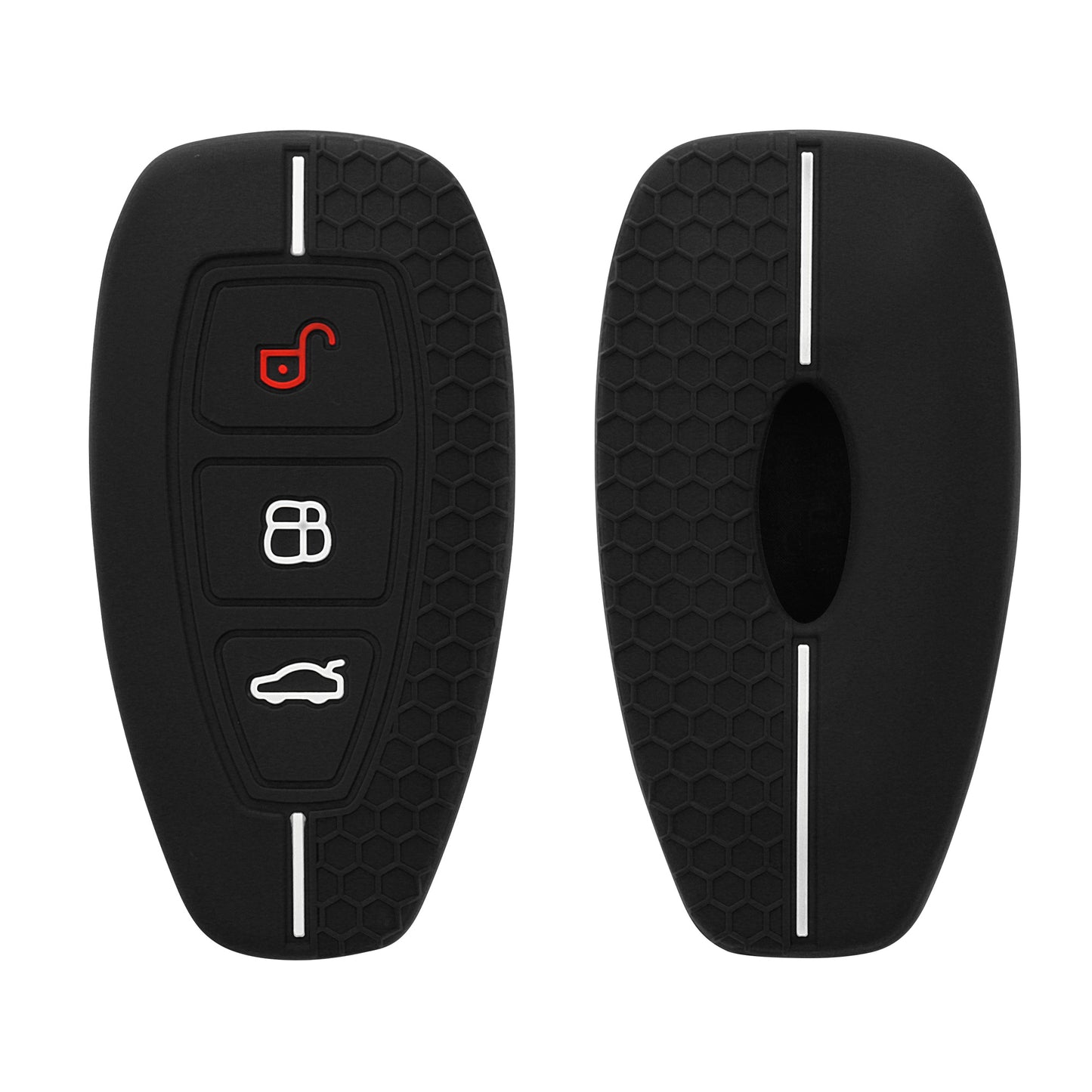 kwmobile Autoschlüssel Schutzhülle kompatibel mit Ford 3-Tasten Autoschlüssel Keyless Go Hülle