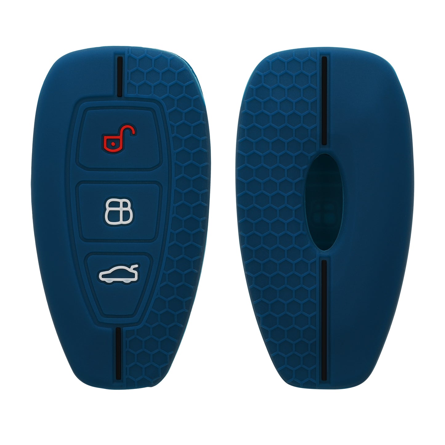 kwmobile Autoschlüssel Schutzhülle kompatibel mit Ford 3-Tasten Autoschlüssel Keyless Go Hülle