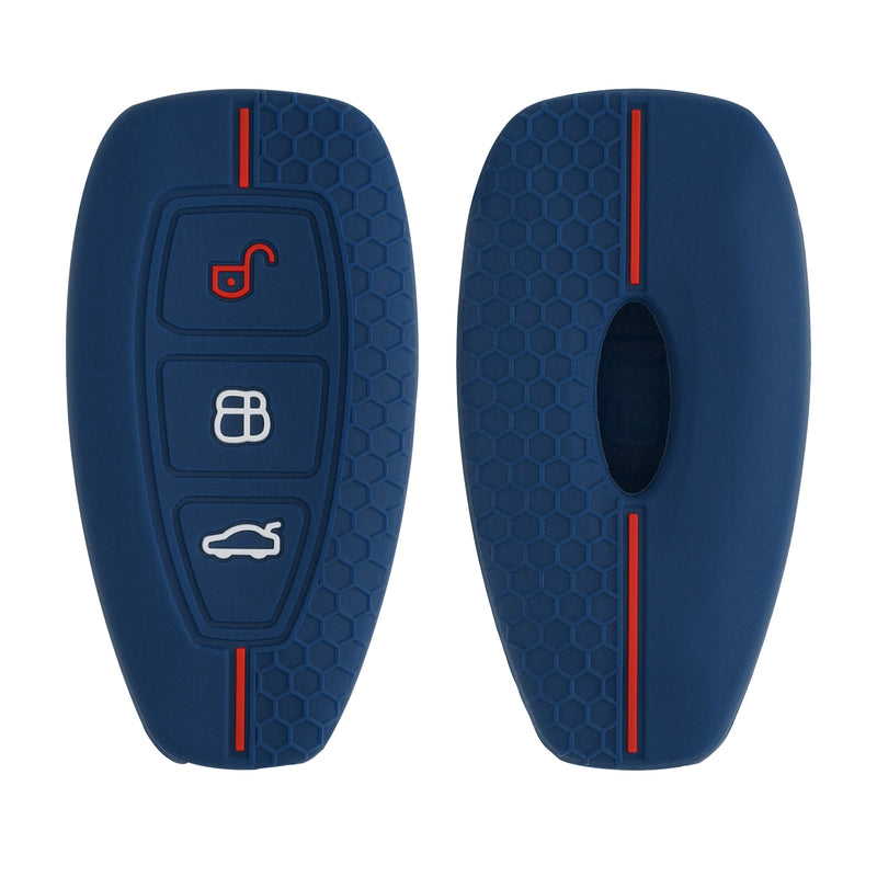 kwmobile Autoschlüssel Schutzhülle kompatibel mit Ford 3-Tasten Autoschlüssel Keyless Go Hülle