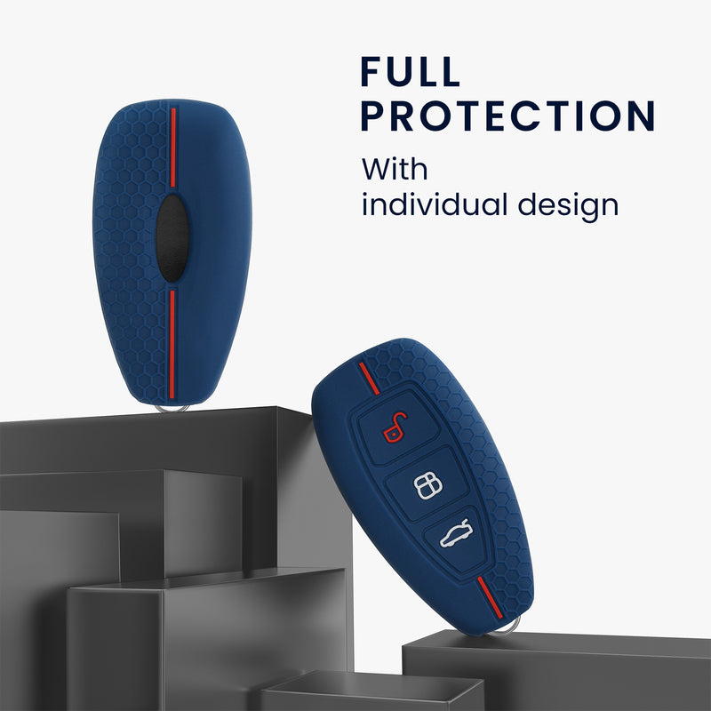 kwmobile Autoschlüssel Schutzhülle kompatibel mit Ford 3-Tasten Autoschlüssel Keyless Go Hülle