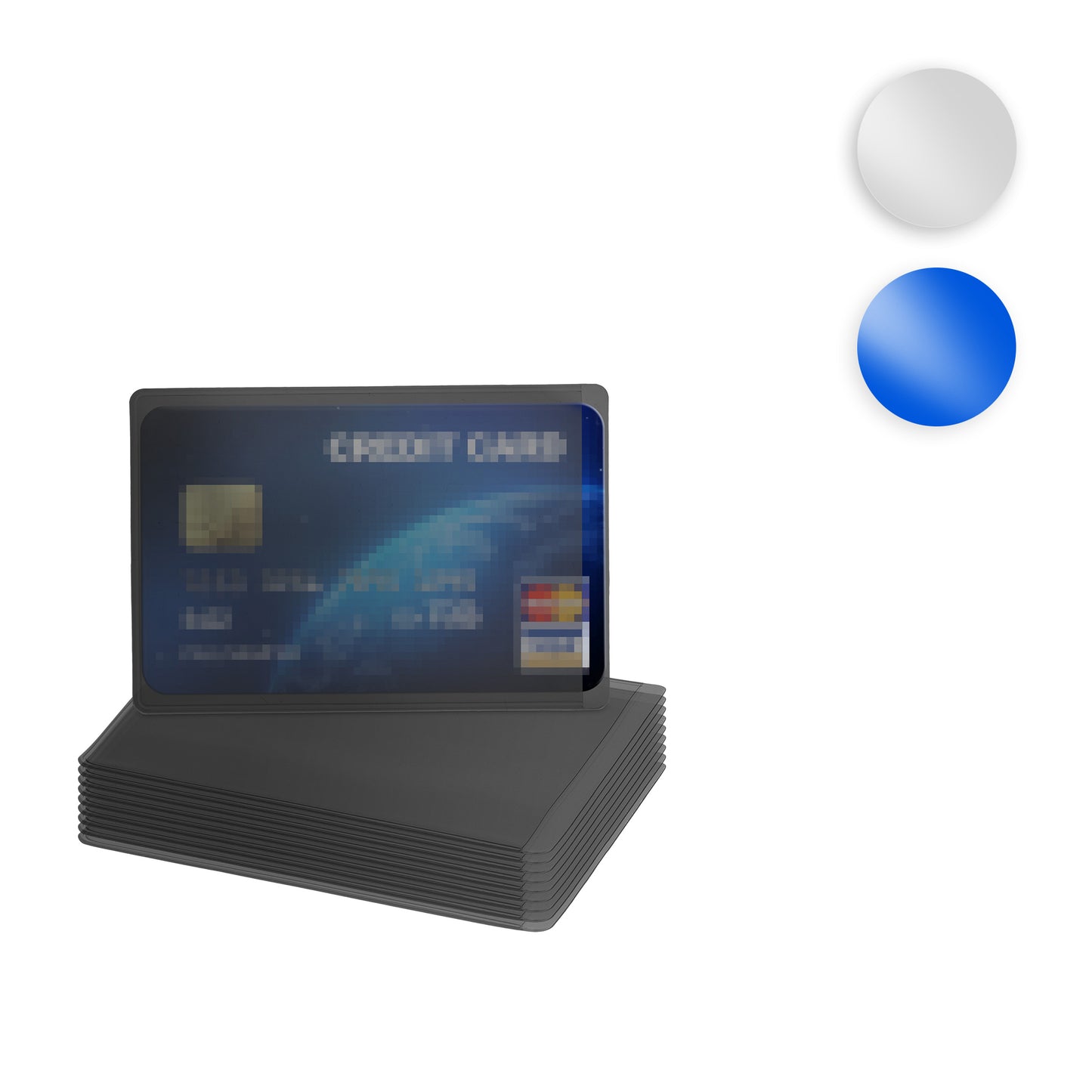 kwmobile 10x Kreditkarten Karten Schutzhülle - 10er Set TPU Hülle für Kreditkarte EC-Karte Krankenkarte Kartenschutzhülle Schwarz Transparent Schwarz  [dsg02]